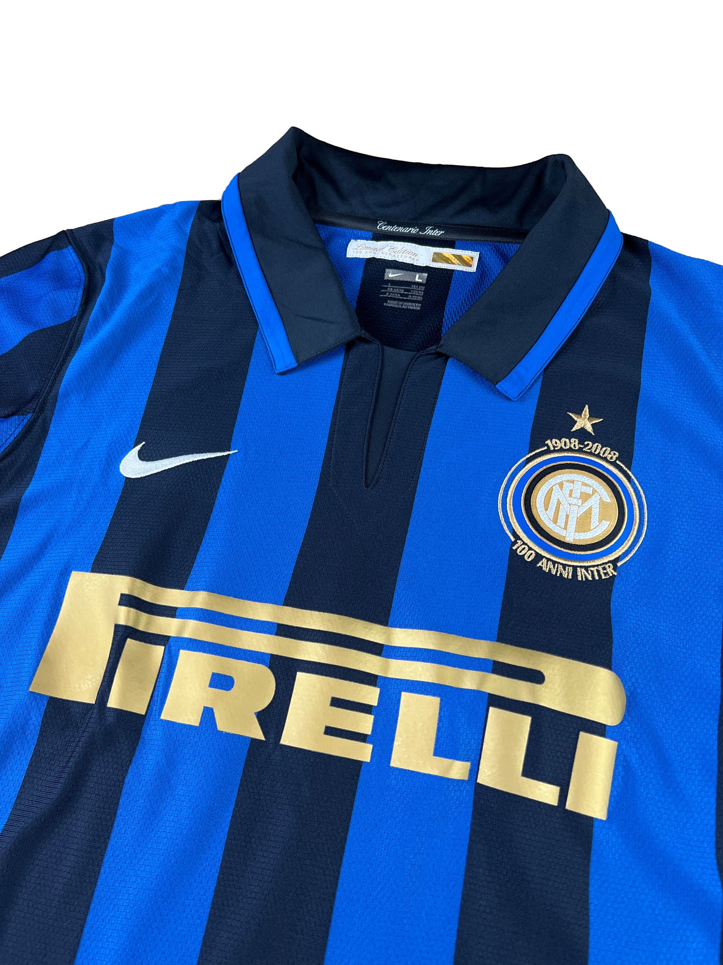Inter Mailand 2007-08 Heim Trikot *Limitierte Version* (Nummer 1824 von 2008) "L" Nike