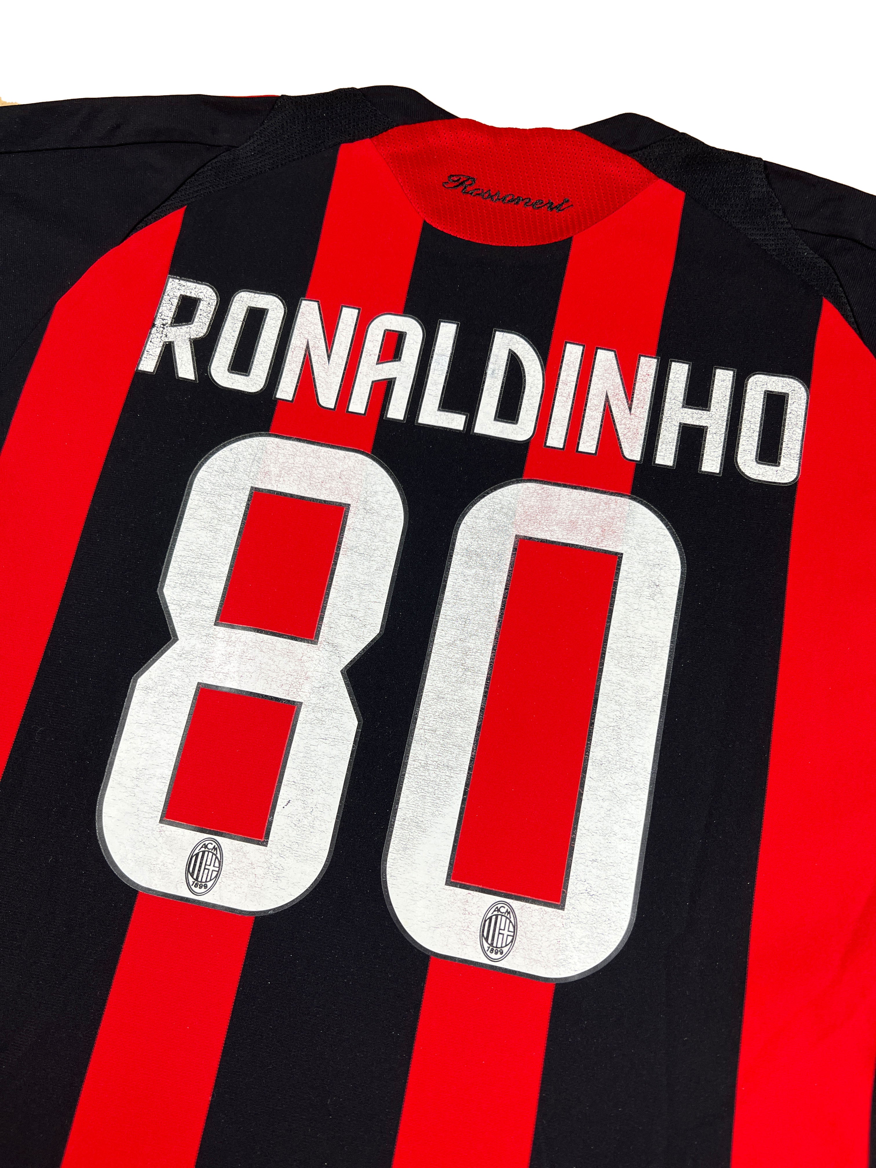 AC Mailand 2008-09 "Ronaldinho" Heim Trikot "Kinder XL (wie S)" adidas