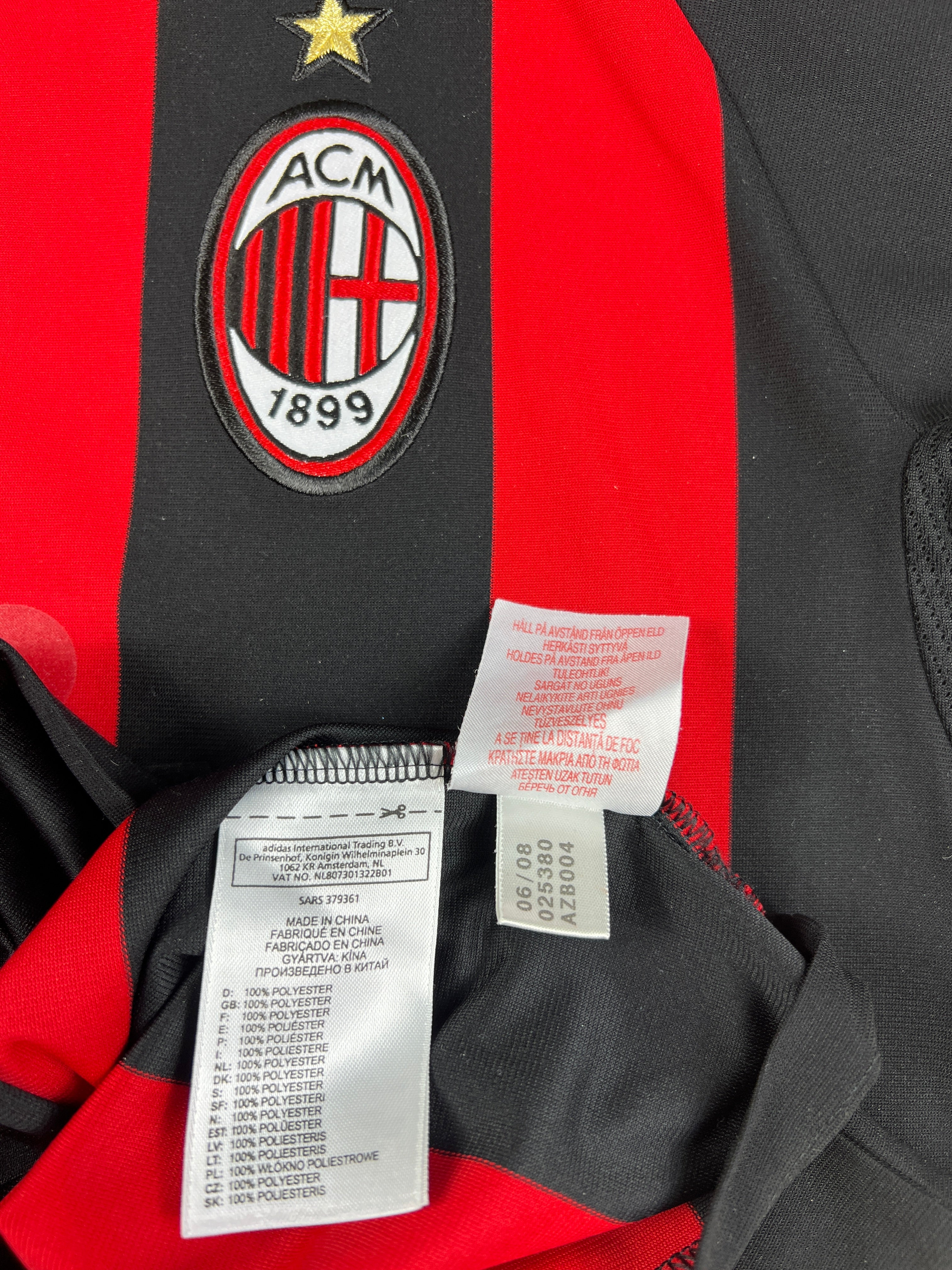 AC Mailand 2008-09 "Ronaldinho" Heim Trikot "Kinder XL (wie S)" adidas