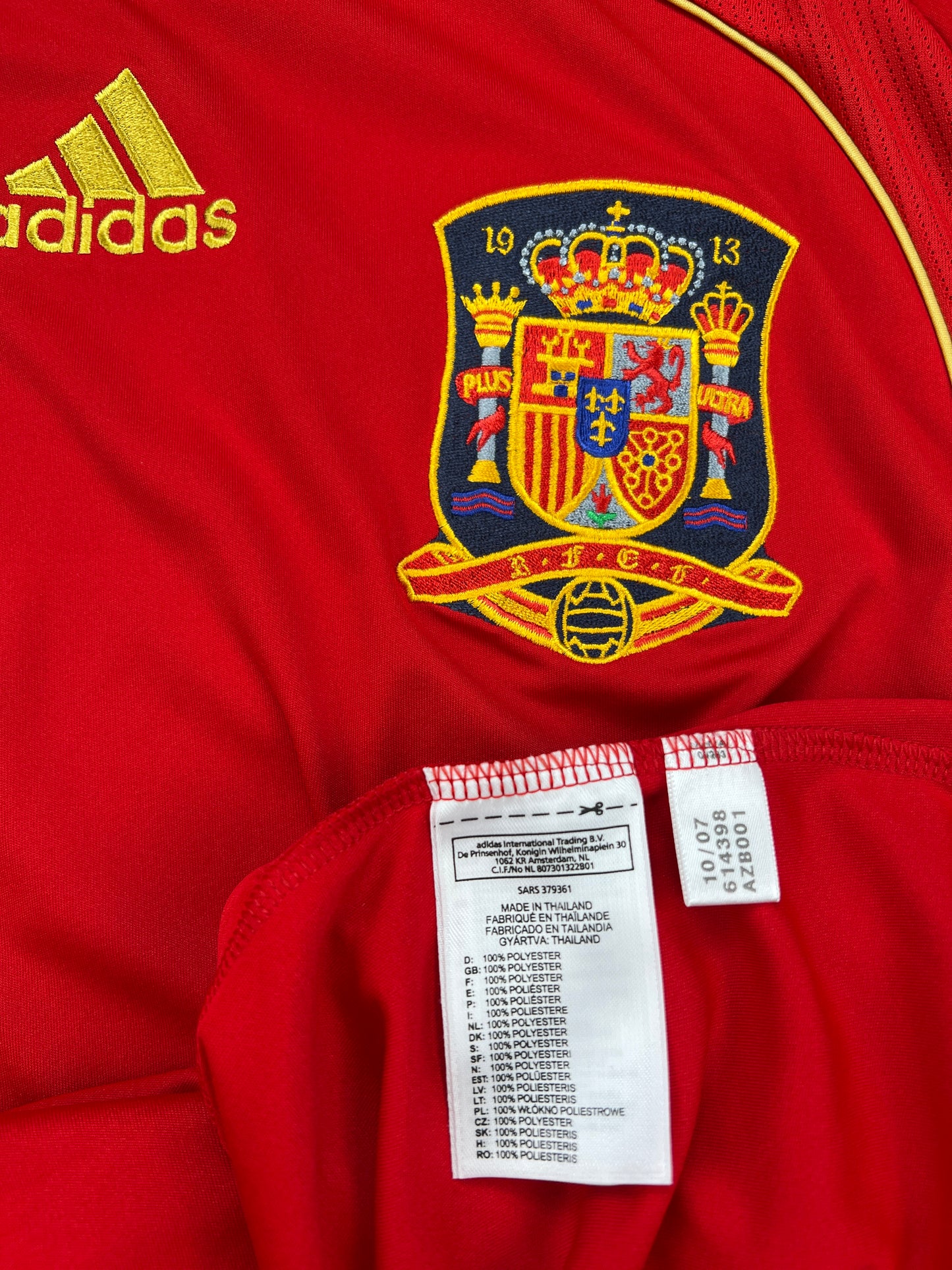 Spanien 2008-09 "Torres" Heim Trikot XL adidas