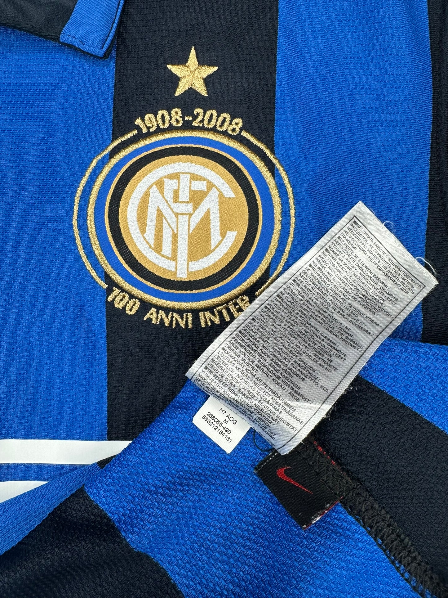 Inter 2007-08 "Ibrahimovic" Heim Trikot M nike *100 Jahre*