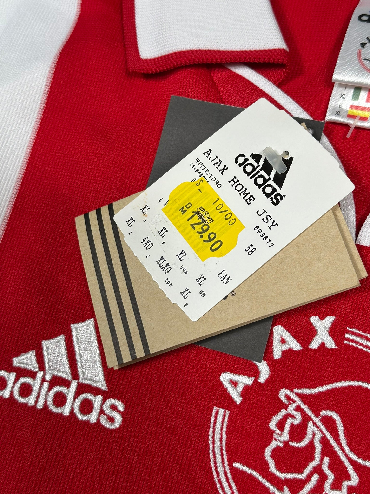 Ajax 2000-01 Heim Trikot XL adidas