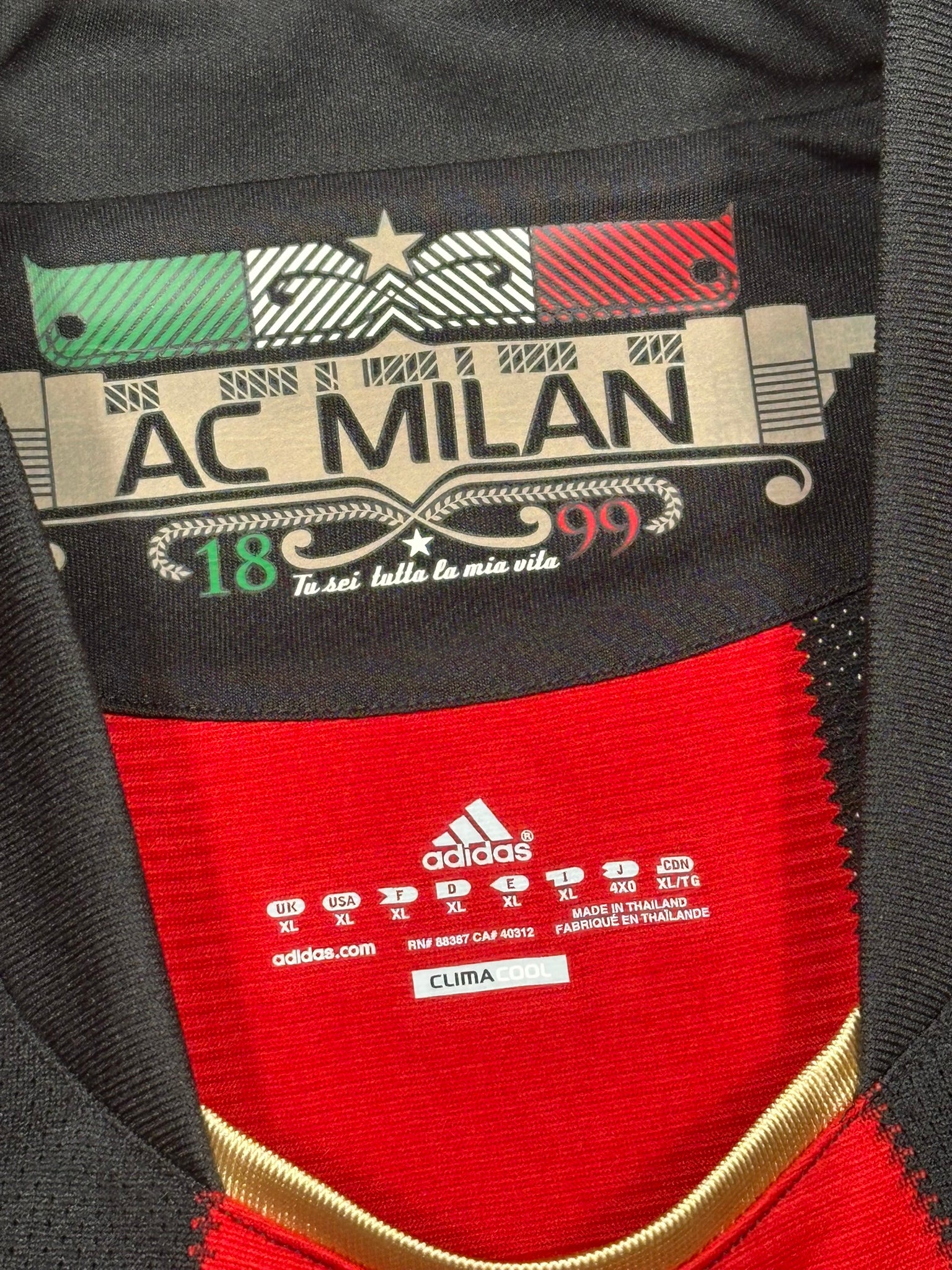 AC Mailand 2010-11 "Ronaldinho" Heim Trikot XL adidas
