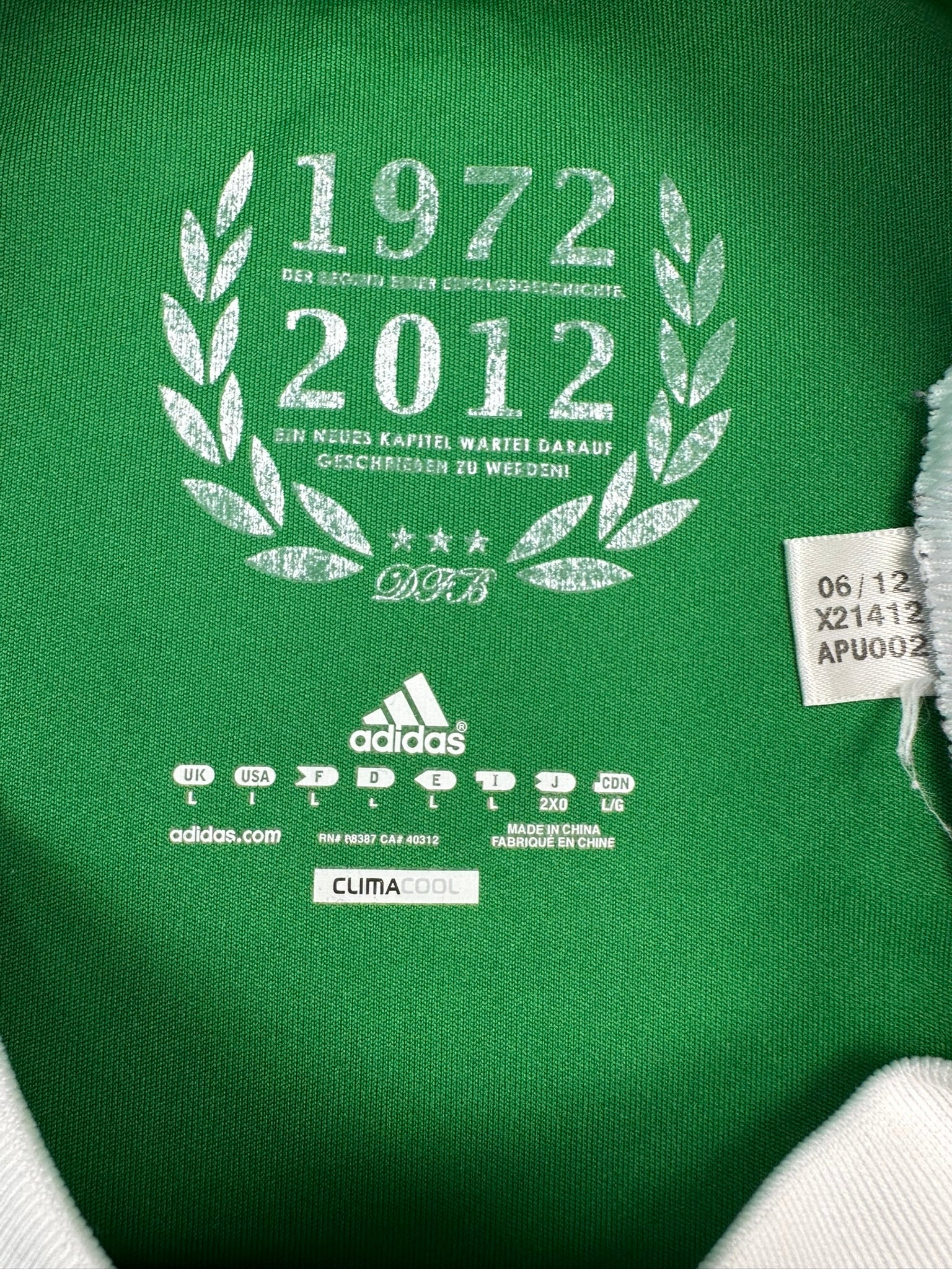 Deutschland 2012 Auswärts Trikot L adidas DFB