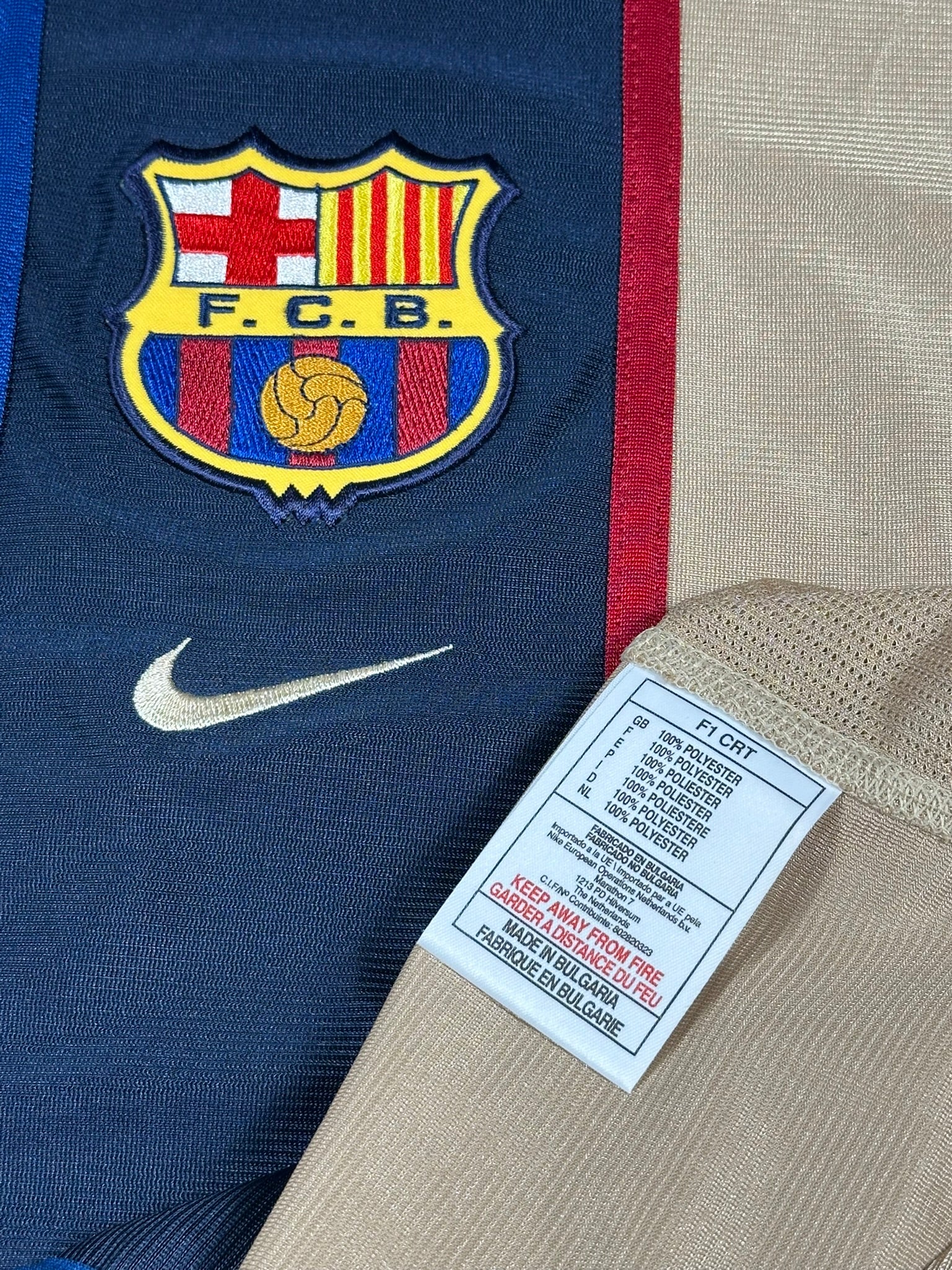 [SPIELVORBEREITET/GETRAGEN] FC Barcelona 2001-03 "Luis Enrique" Auswärts Trikot L nike