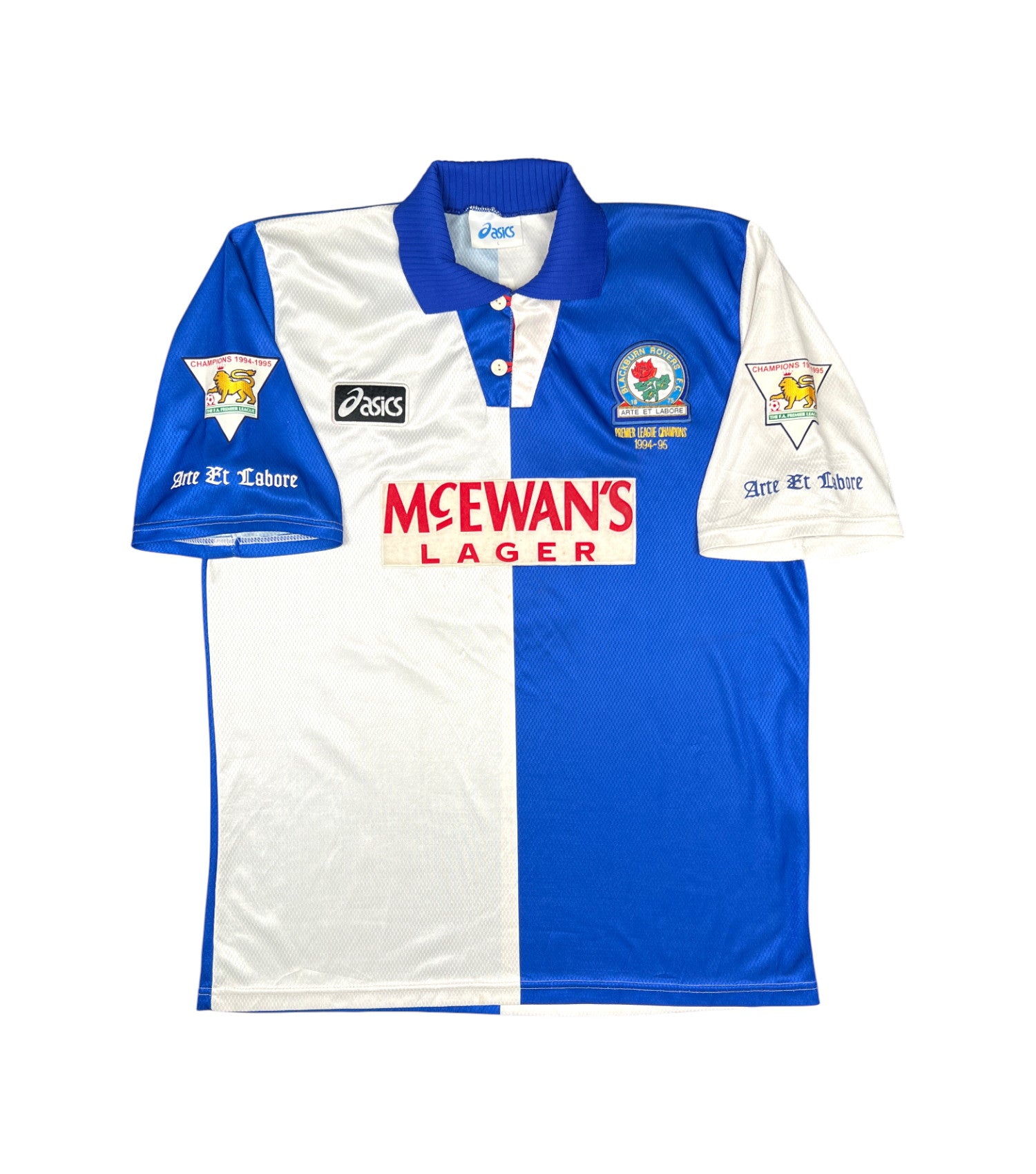 Blackburn Rovers 1995-96 "Shearer" Heim Trikot (L) asics