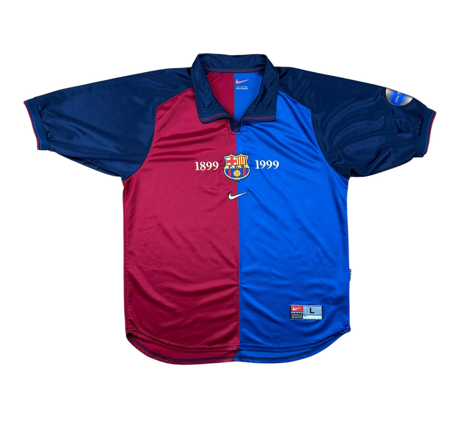 Barcelona 1999-00 "Rivaldo" Heim Trikot L nike *100 Jahre*