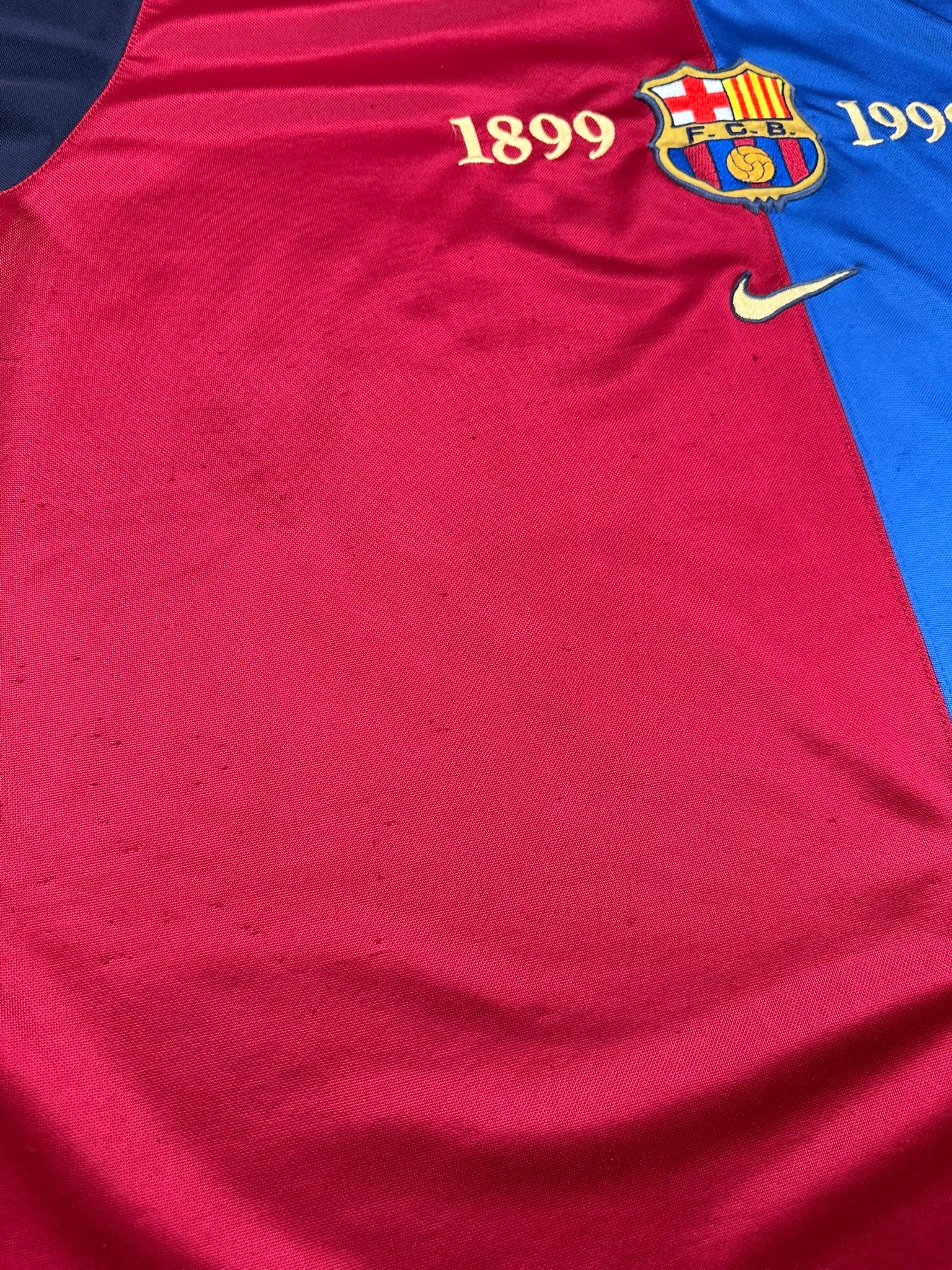 Barcelona 1999-00 "Rivaldo" Heim Trikot L nike *100 Jahre*