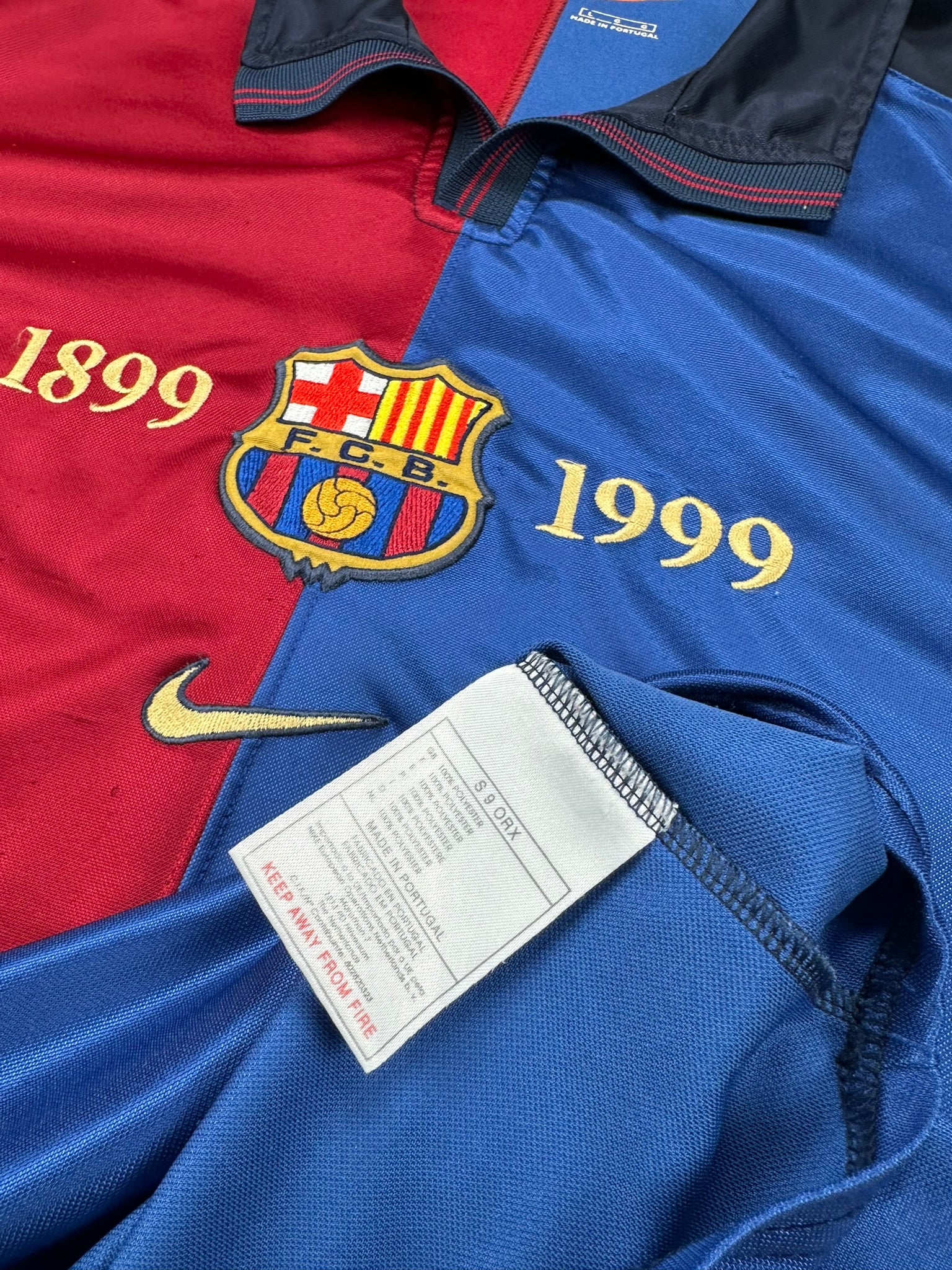 Barcelona 1999-00 "Rivaldo" Heim Trikot L nike *100 Jahre*