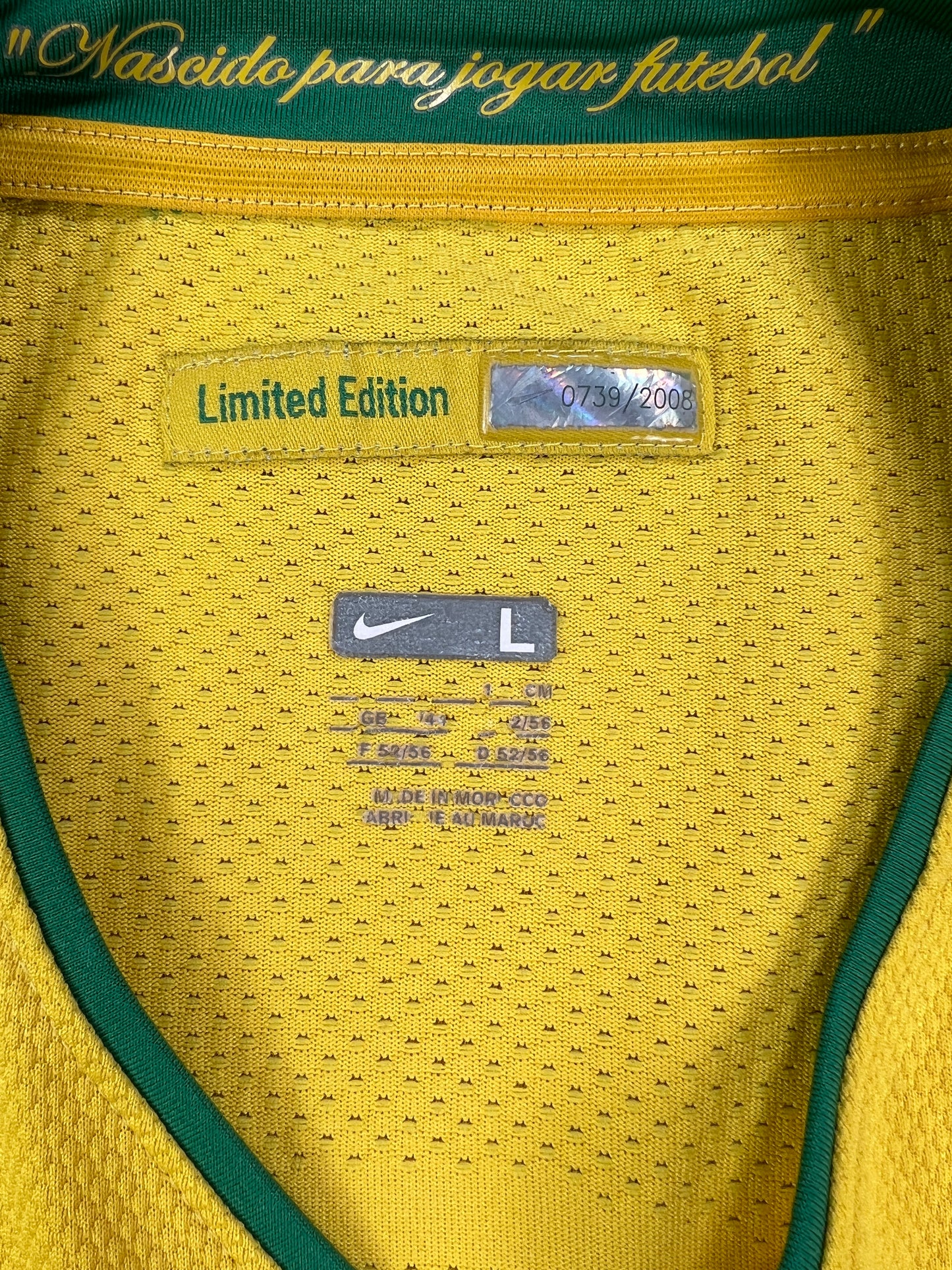 Brasilien 2008 Sonder Trikot L nike (Auf 2008 Stück limitiert *Nr.739*)