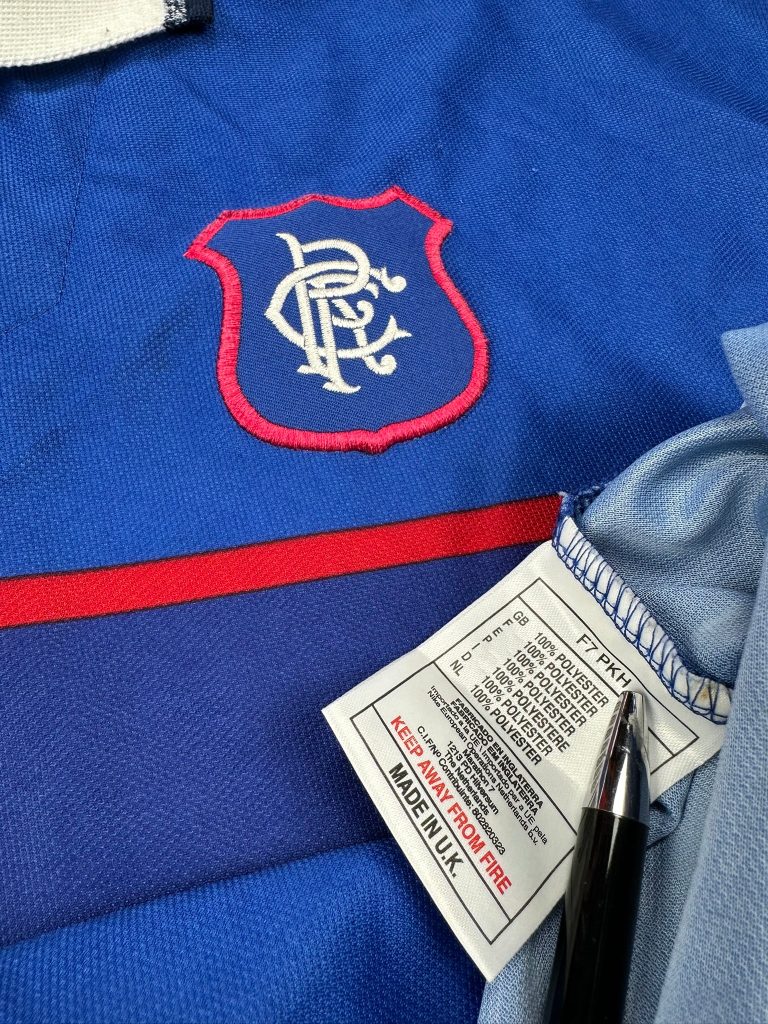 Glasgow Rangers 1998-99 "Ferguson" Heim Trikot XL nike *Matchworn/issued*