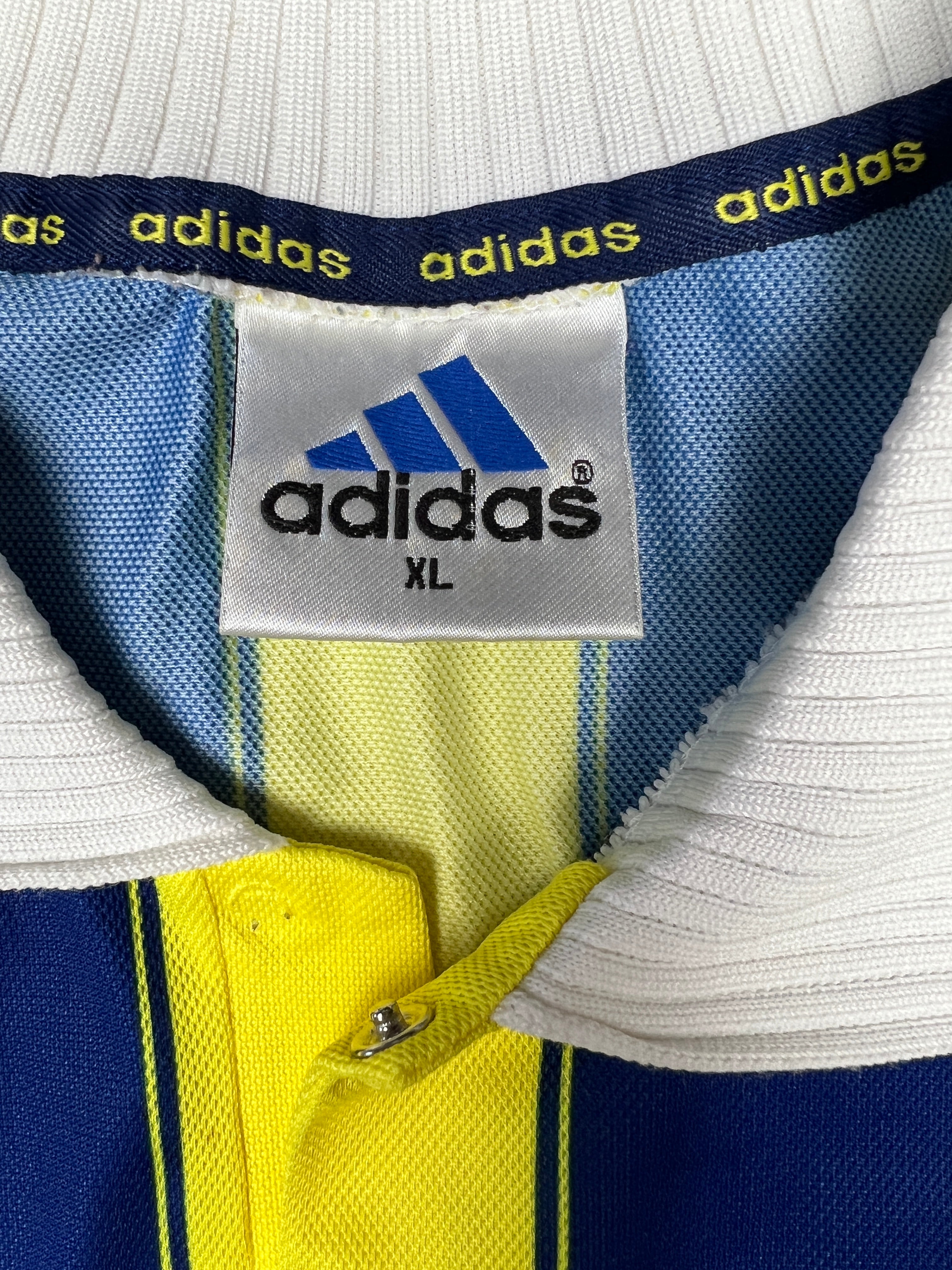 [SPIELGETRAGEN/SPIELVORBEREITET] Fenerbahce 1997-98 Heim Trikot (XL) adidas