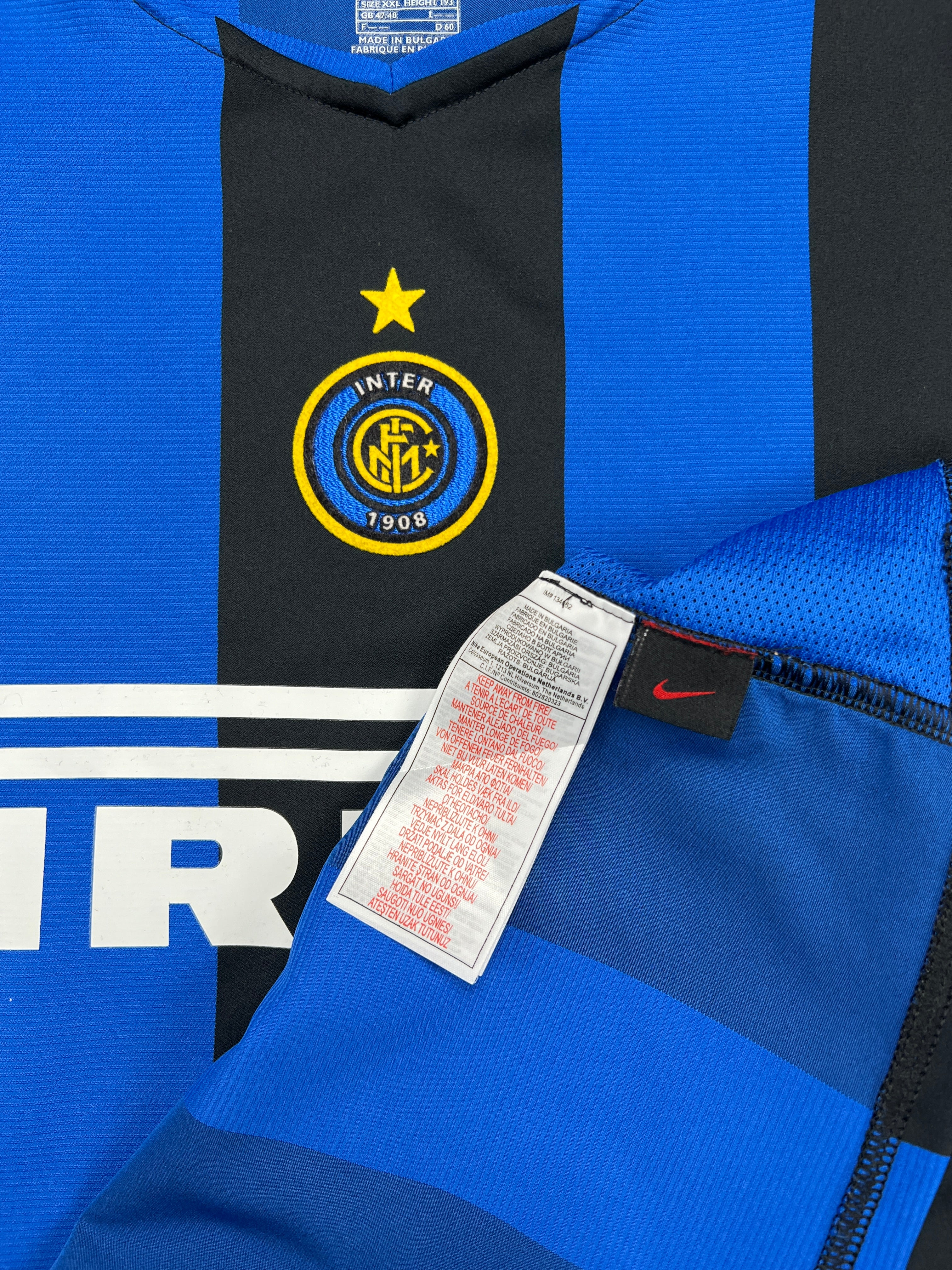 Inter Mailand 2004-05 "Adriano" Heim Trikot XXL nike total 90