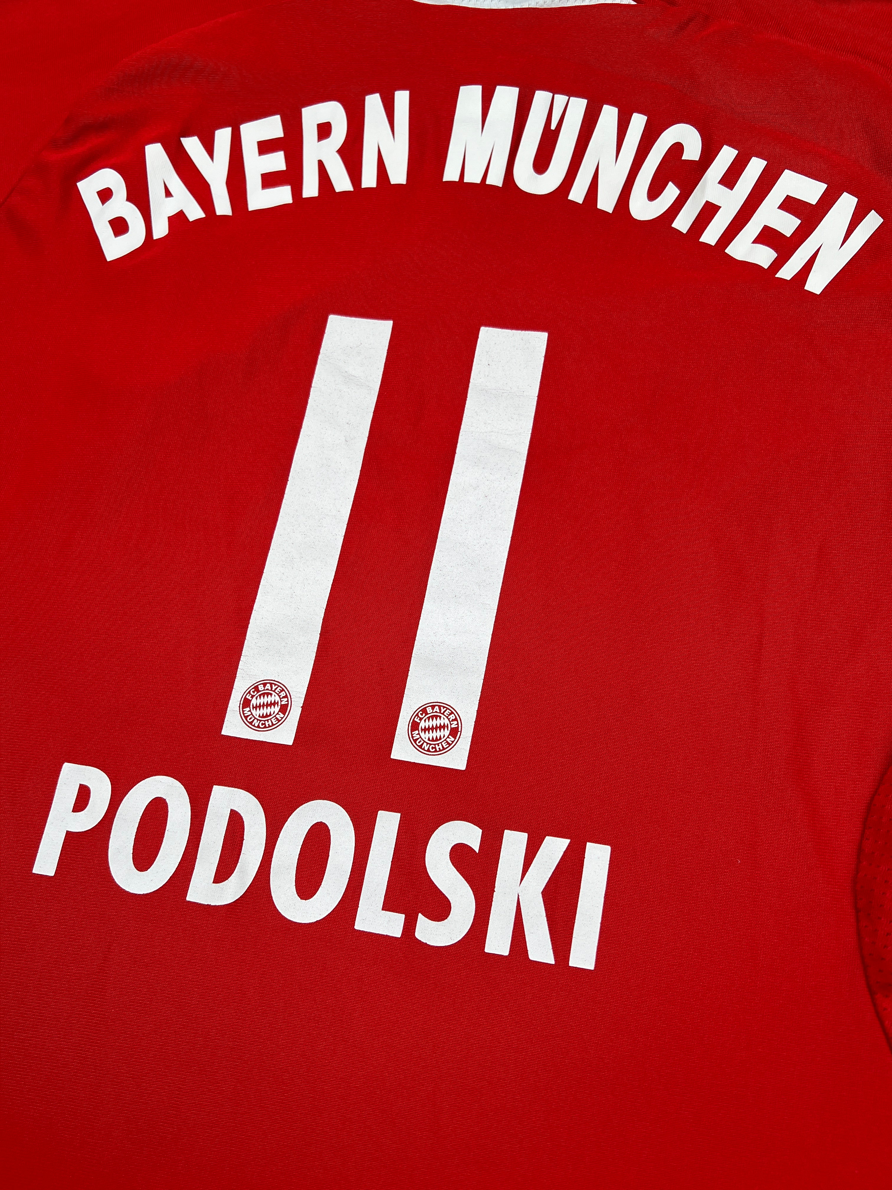 Bayern München 2007-08 "Podolski" Heim Trikot XS adidas