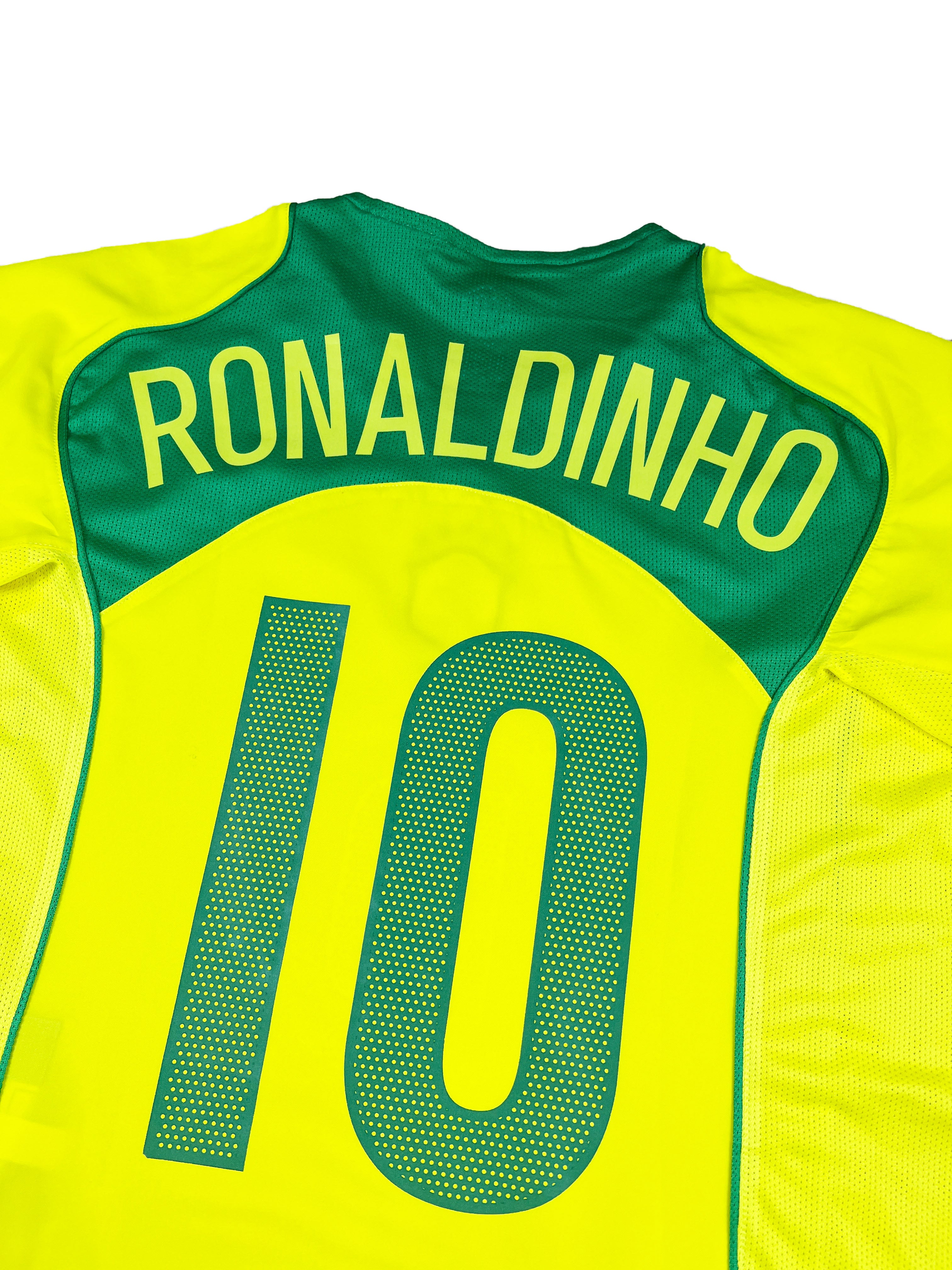 Brasilien 2004 "Ronaldinho" Heim Trikot "L" Nike Total 90