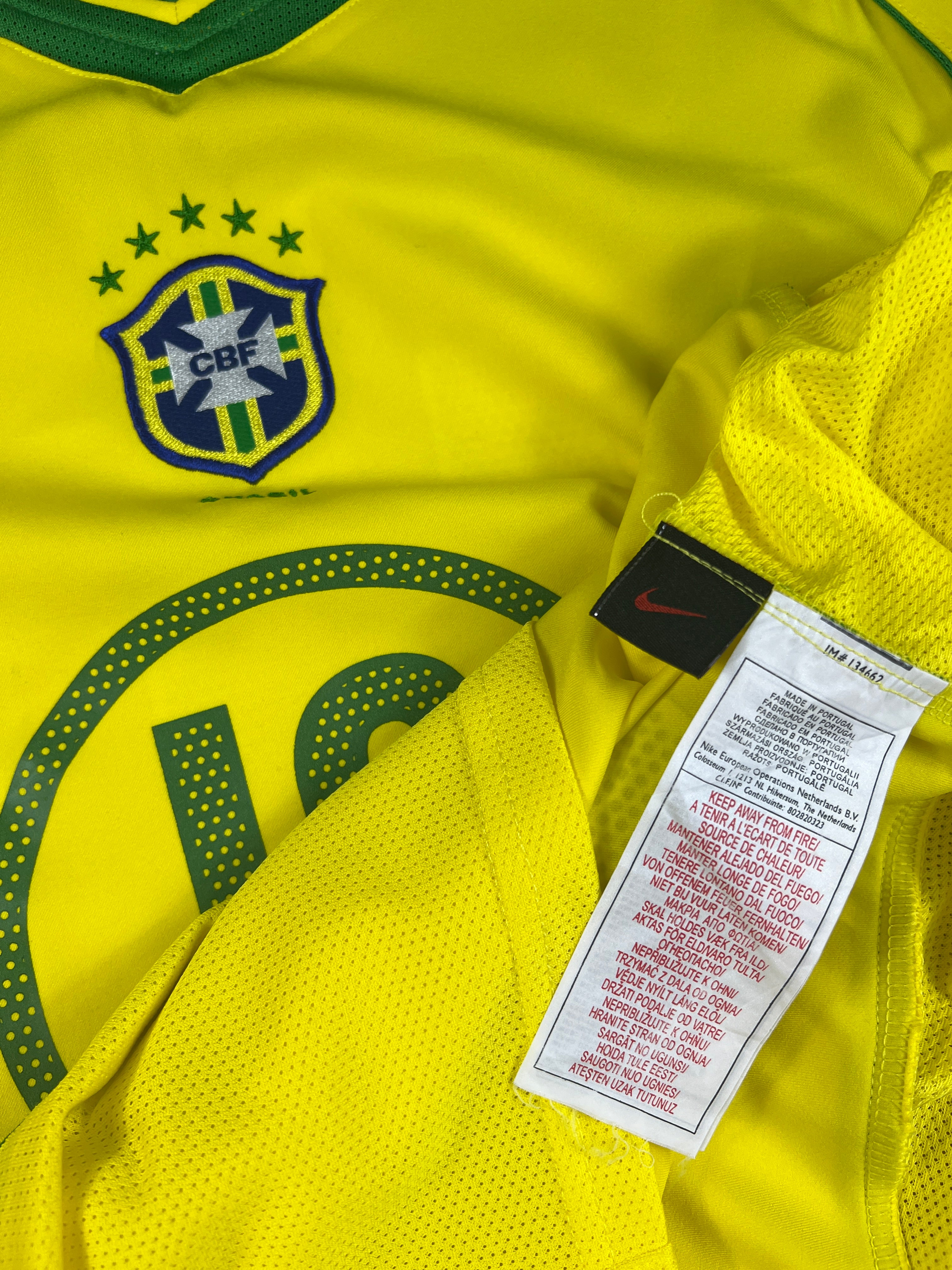 Brasilien 2004 "Ronaldinho" Heim Trikot "L" Nike Total 90
