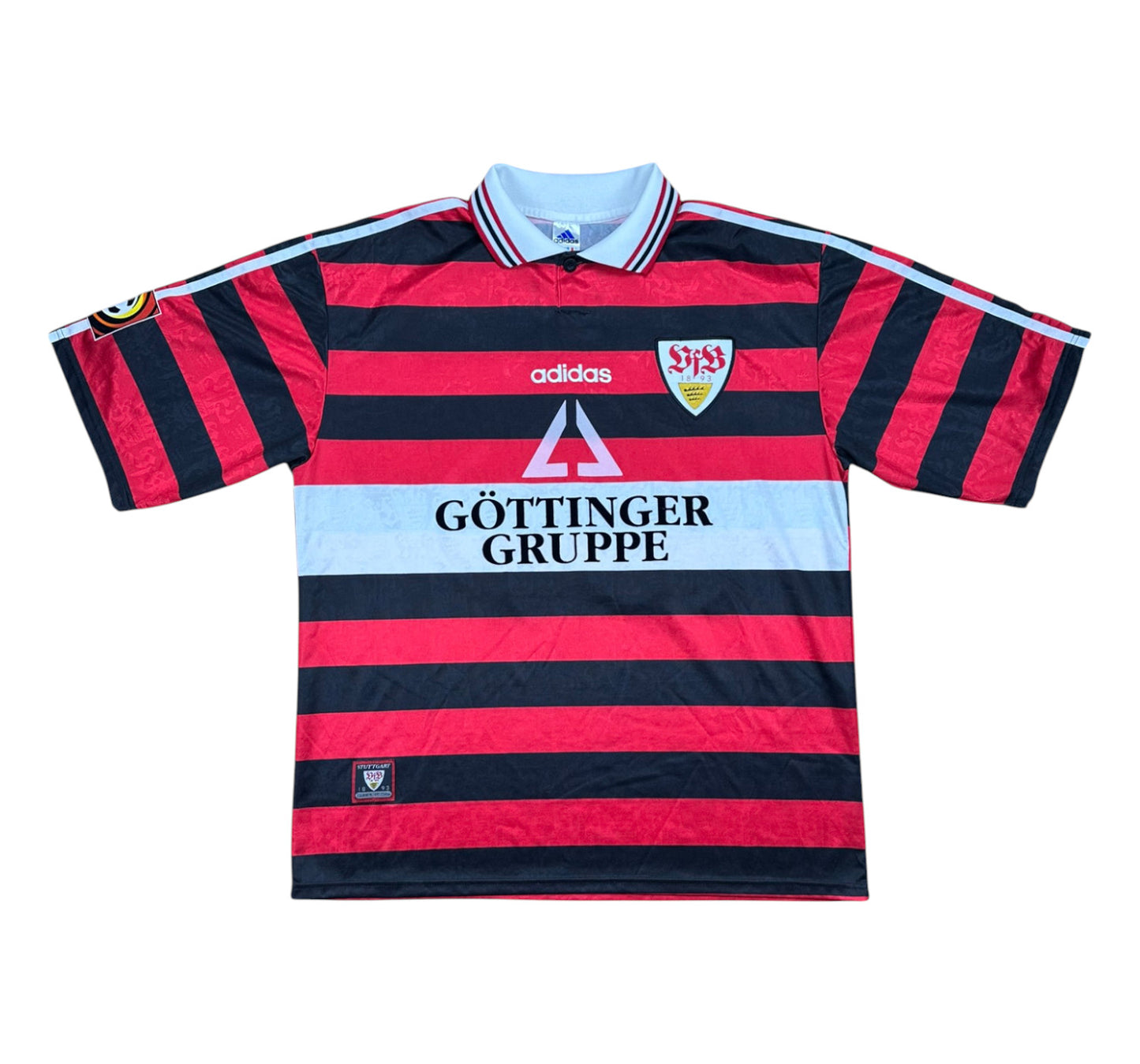 VfB Stuttgart 1997-98 "Poschner" Auswärts Trikot XL adidas *Spielertrikot*