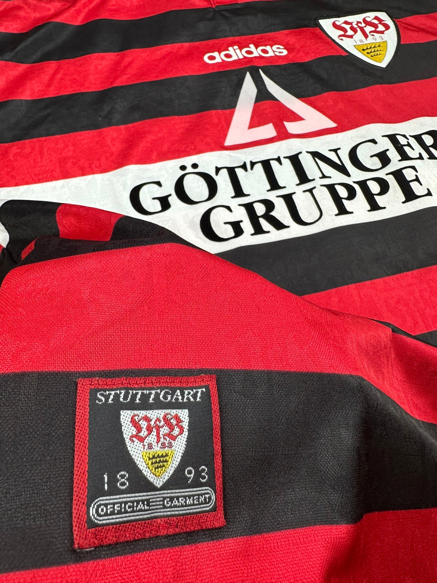 VfB Stuttgart 1997-98 "Poschner" Auswärts Trikot XL adidas *Spielertrikot*