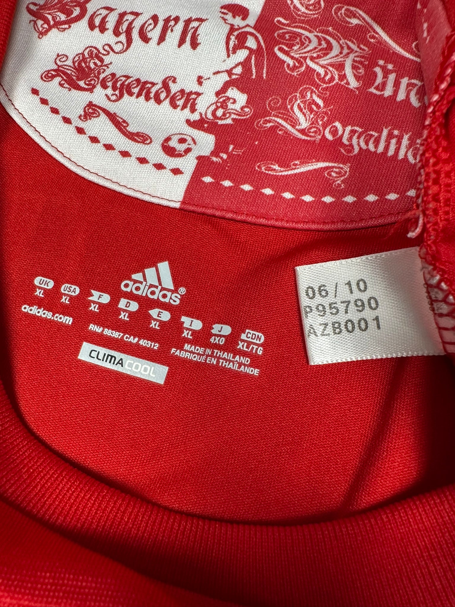 Bayern München 2010-11 "Robben" Heim Trikot XL adidas