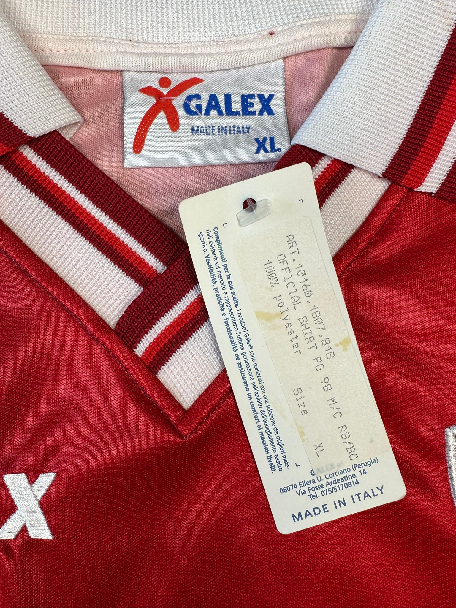 Perugia 1998-99 "Nakata" Heim Trikot XL galex