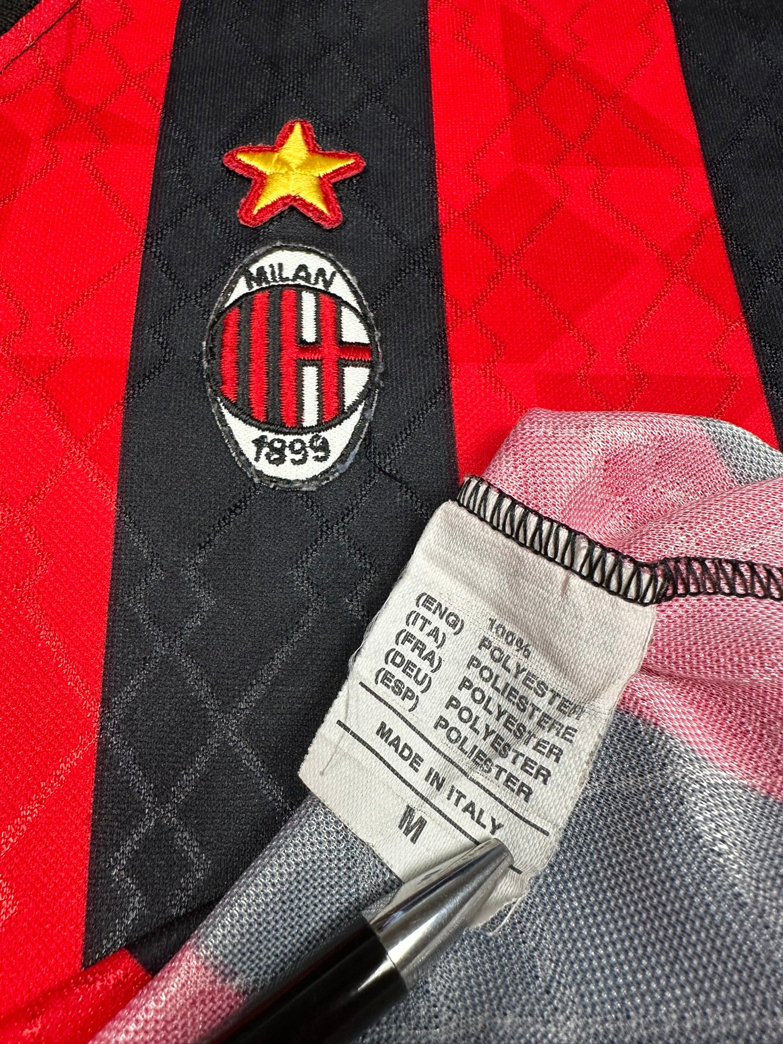 AC Mailand 1995-96 "Weah" Heim Trikot M lotto
