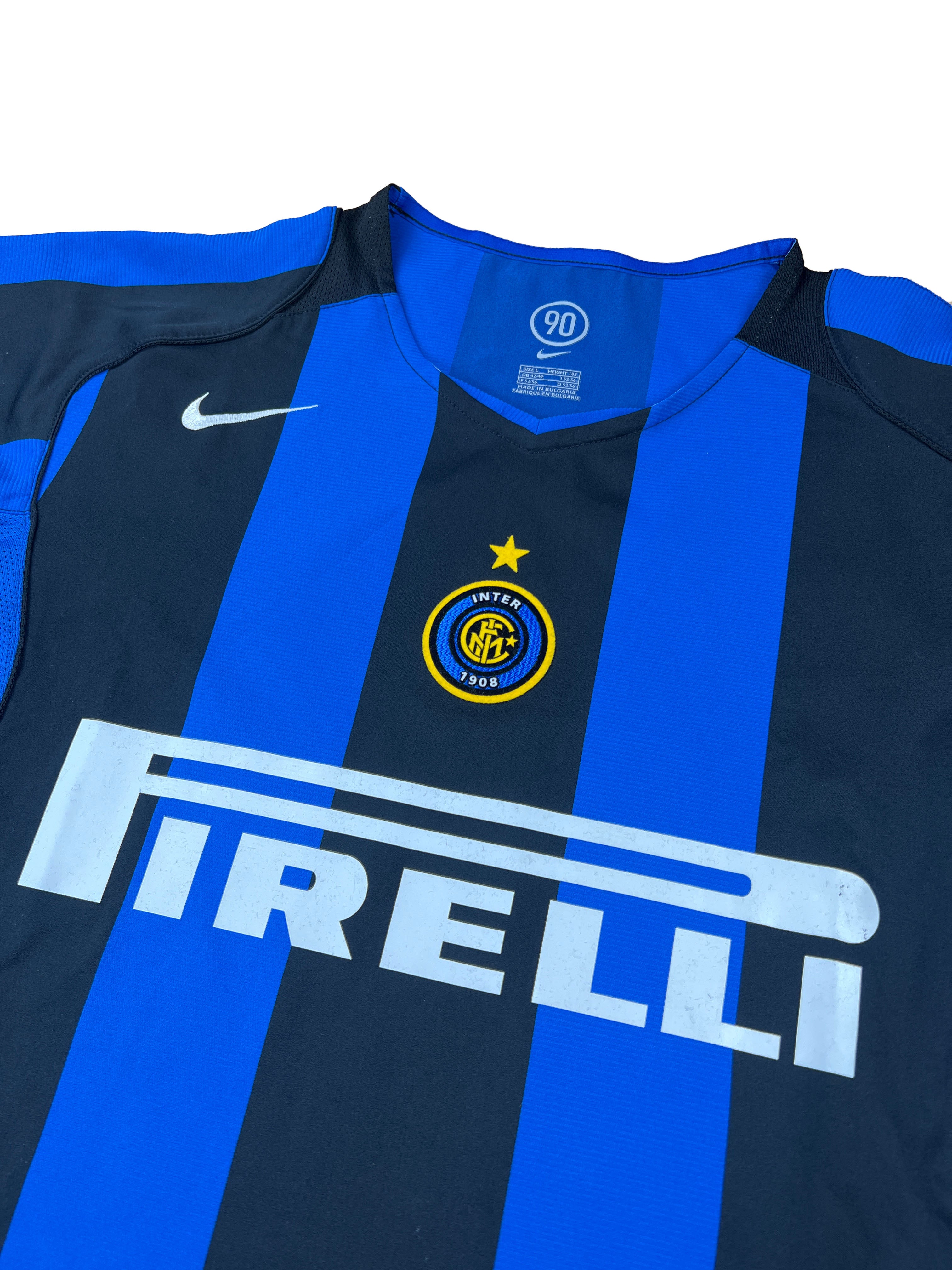 Inter Mailand 2004-05 "Adriano" Heim Trikot L nike total 90