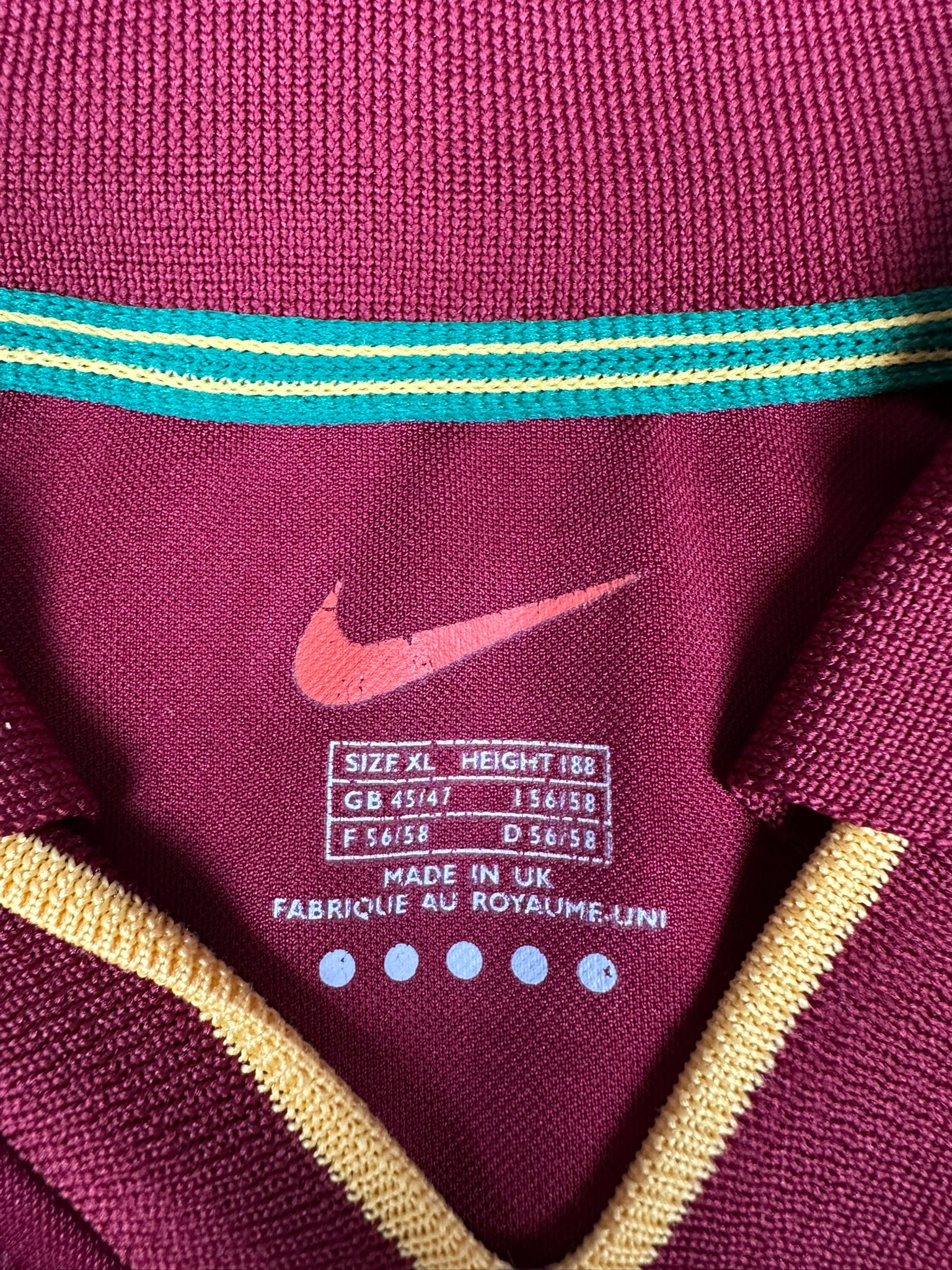 Portugal 1998-00 "Rui Costa" Heim Trikot XL nike