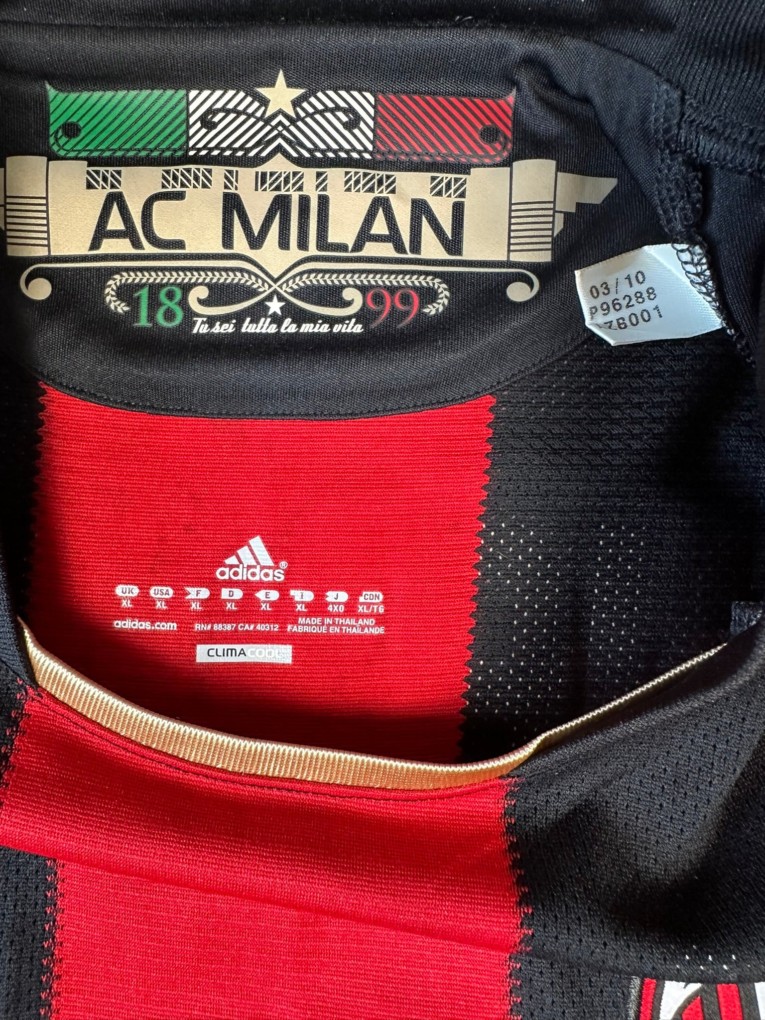AC Mailand 2010-11 "Ronaldinho" Heim Trikot XL adidas