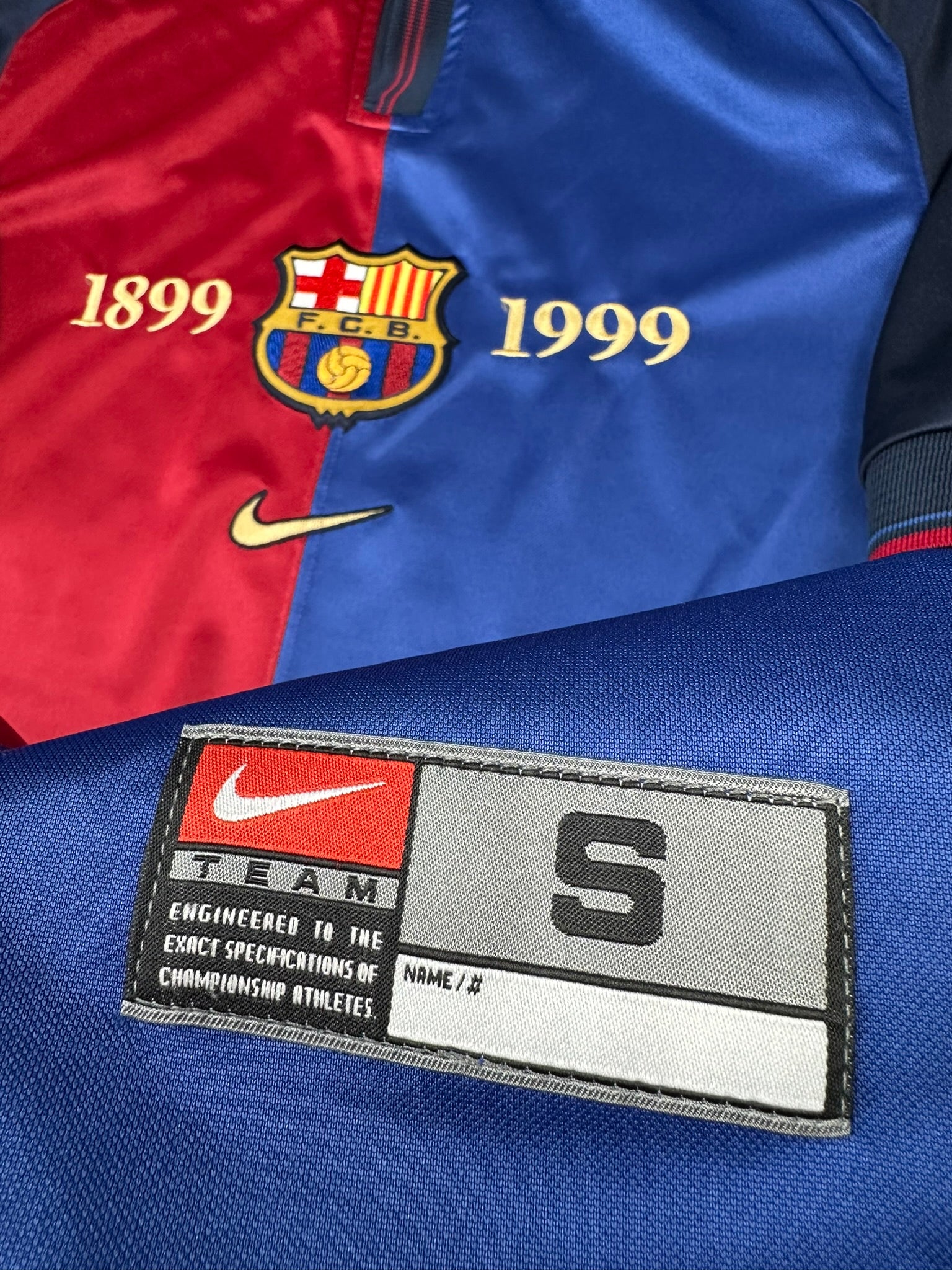 Barcelona 1999-00 "Rivaldo" Heim Trikot S nike *100 Jahre*