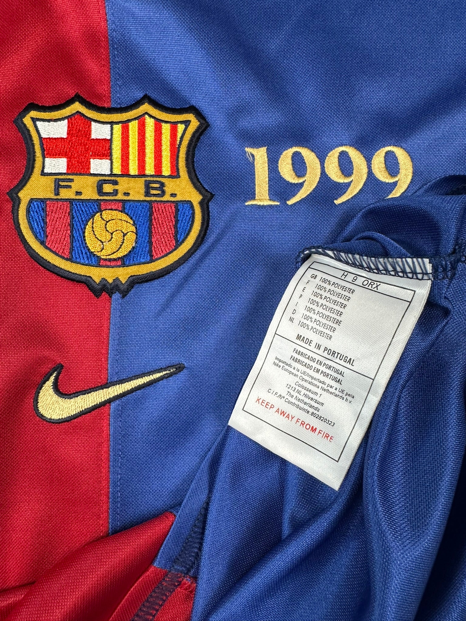 Barcelona 1999-00 "Rivaldo" Heim Trikot S nike *100 Jahre*