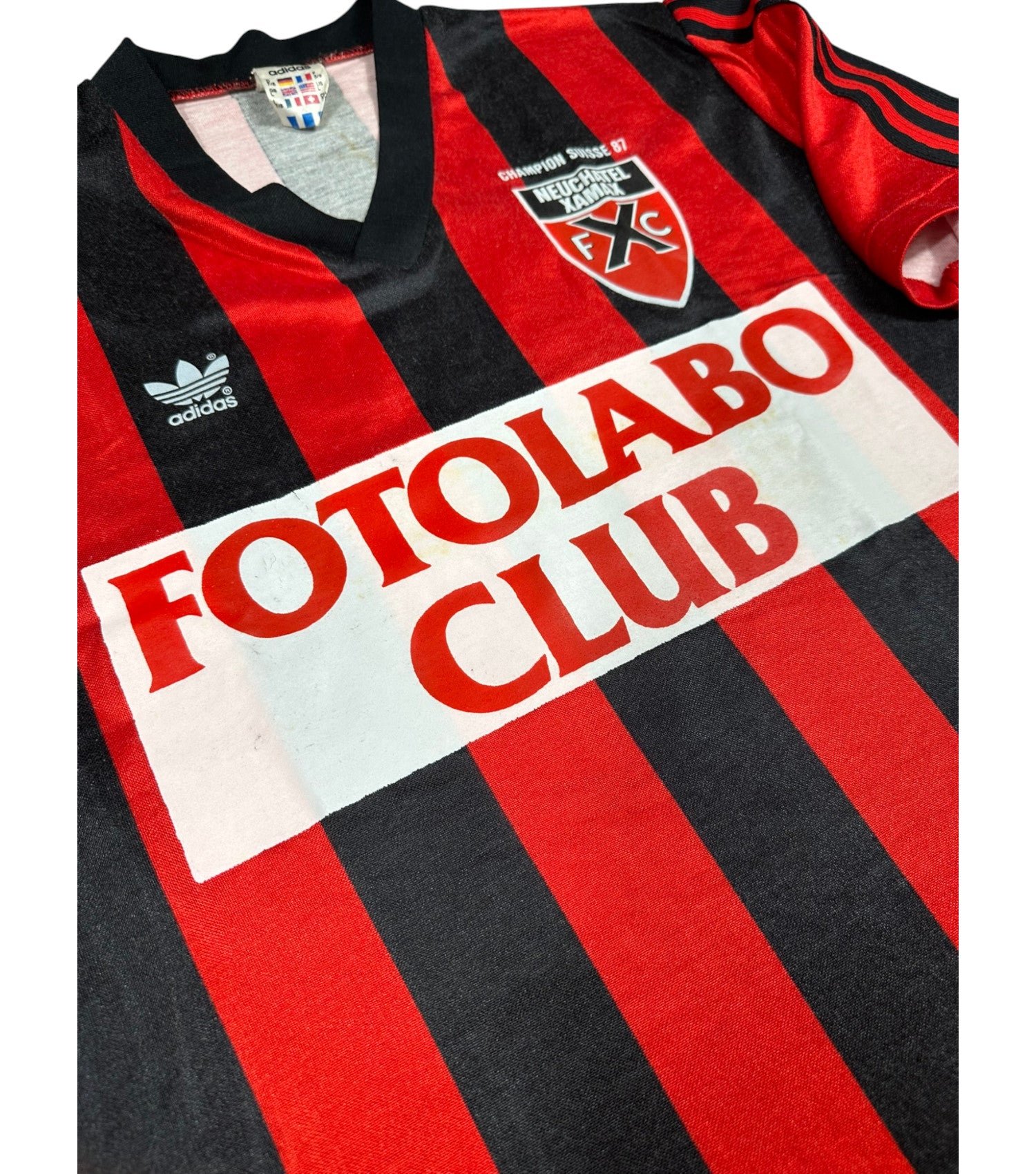 Neuchatel Xamax 1987-88 "Nr.6" Heim Trikot L adidas *Spielertrikot*