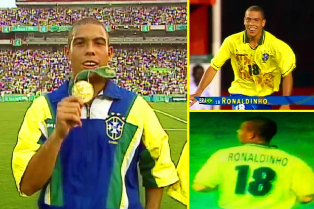 Brasilien 1995-96 "Ronaldo" Heim Trikot L umbro